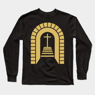 Stairs leading to the cross of Christ. Long Sleeve T-Shirt